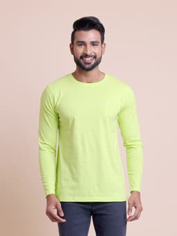BASIC ROUND NECK FULL SLEEVE - NEONGREEN