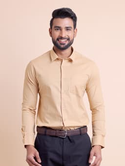 BASIC SOLID COTTON FULL SLEEVE SHIRT