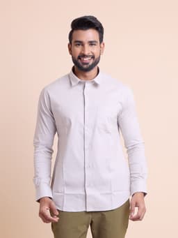 BASIC SOLID COTTON FULL SLEEVE SHIRT