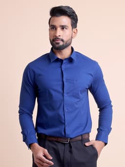 BASIC SOLID COTTON FULL SLEEVE SHIRT