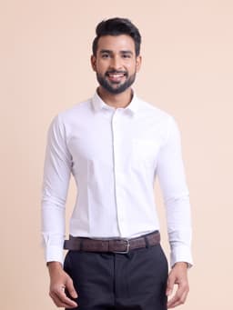 BASIC SOLID COTTON FULL SLEEVE SHIRT