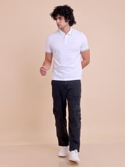 BASIC PREMIUM STRETCHABLE POLO NECK HALF SLEEVE T-SHIRT