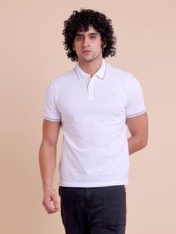 BASIC PREMIUM STRETCHABLE POLO NECK HALF SLEEVE T-SHIRT