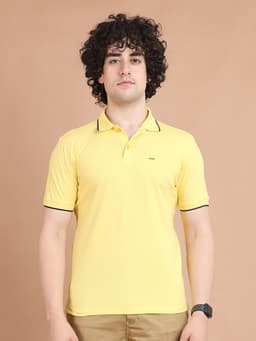 BASIC PREMIUM MERCERISED POLO NECK HALF SLEEVE T-SHIRT