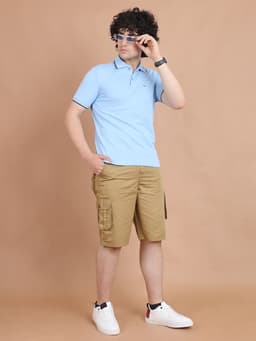 BASIC PREMIUM MERCERISED POLO NECK HALF SLEEVE T-SHIRT
