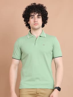 BASIC PREMIUM MERCERISED POLO NECK HALF SLEEVE T-SHIRT
