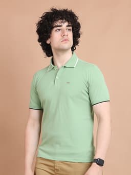 BASIC PREMIUM MERCERISED POLO NECK HALF SLEEVE T-SHIRT