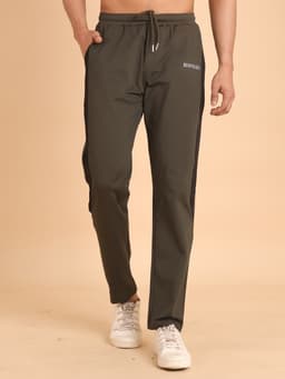 PREMIUM DRY-FIT TRACK PANTS - OLIVE