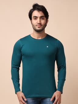 BASIC ROUND NECK FULL SLEEVE - BOTTLEGREEN