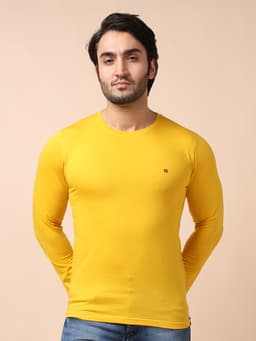 BASIC ROUND NECK FULL SLEEVE - LEMON