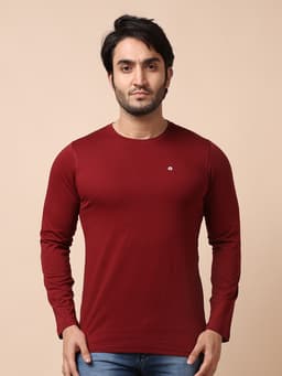 BASIC ROUND NECK FULL SLEEVE - MAROON