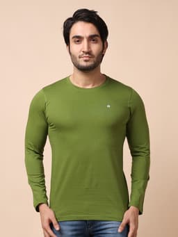 BASIC ROUND NECK FULL SLEEVE - OLIVE