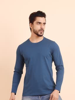 BASIC ROUND NECK FULL SLEEVE - PETROL