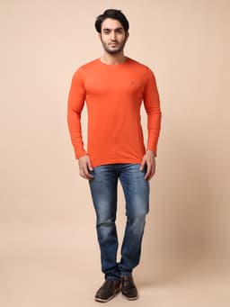 BASIC ROUND NECK FULL SLEEVE - RUST