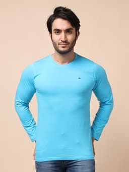 BASIC ROUND NECK FULL SLEEVE - SKYBLUE