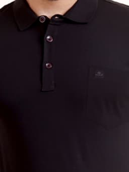 BASIC POLO NECK FULL SLEEVE - BLACK