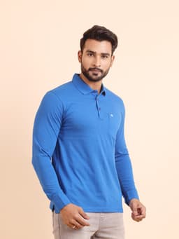 BASIC POLO NECK FULL SLEEVE - INKBLUE