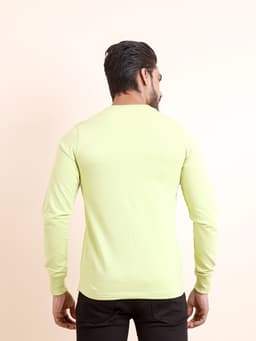 BASIC PREMIUM LOOPKNIT FULL SLEEVE V-NECK SWEAT SHIRT