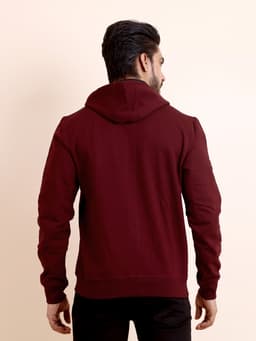 BASIC PREMIUM FLEECE FULL SLEEVE HOODY SWEAT SHIRT - MAROON