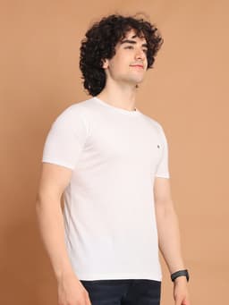 BASIC ROUND NECK HALF SLEEVE - OFFWHITE