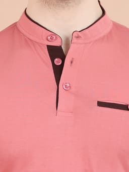 BASIC MANDARIN COLLAR HALF SLEEVE - LTONION