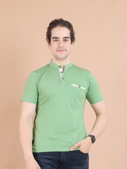 BASIC MANDARIN COLLAR HALF SLEEVE - PISTA