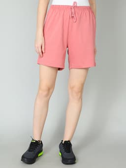 WOMEN'S REGULAR FIT SHORTS WITH SIDE POCKET - FUCHSIA