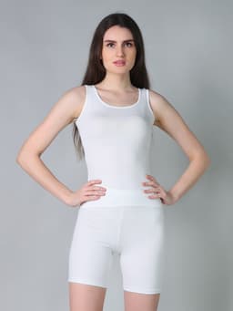 WOMEN'S PREMIUM STRETCHABLE CAMISOLE - WHITE