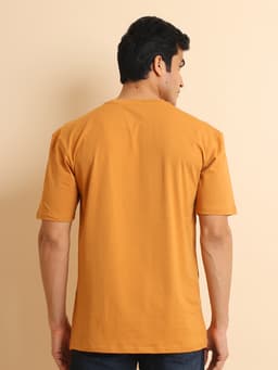 BASIC STRETCHABLE OVERSIZE ROUND NECK HALF SLEEVE - MUDBROWN