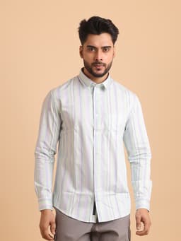 BASIC CHECKS COTTON FULL SLEEVE SHIRT-GREEN