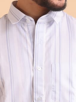 BASIC CHECKS COTTON FULL SLEEVE SHIRT-SKY