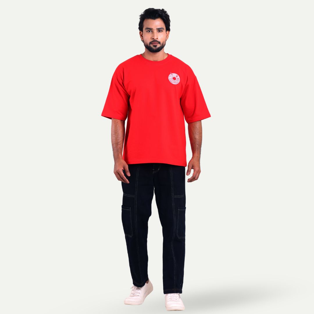 Men's Oversized Graphic T-Shirt - Ocean Emblem