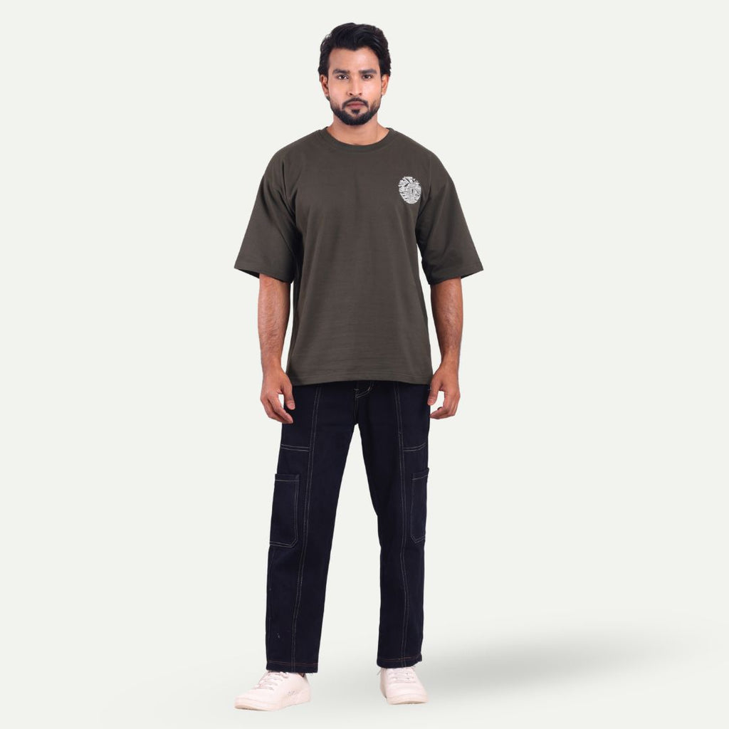 Men's Oversized Graphic T-Shirt - Eagle Artwork