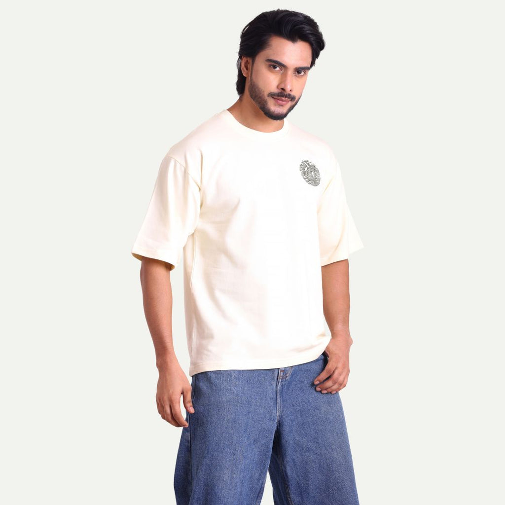 Men's Oversized Graphic T-Shirt - Eagle Artwork