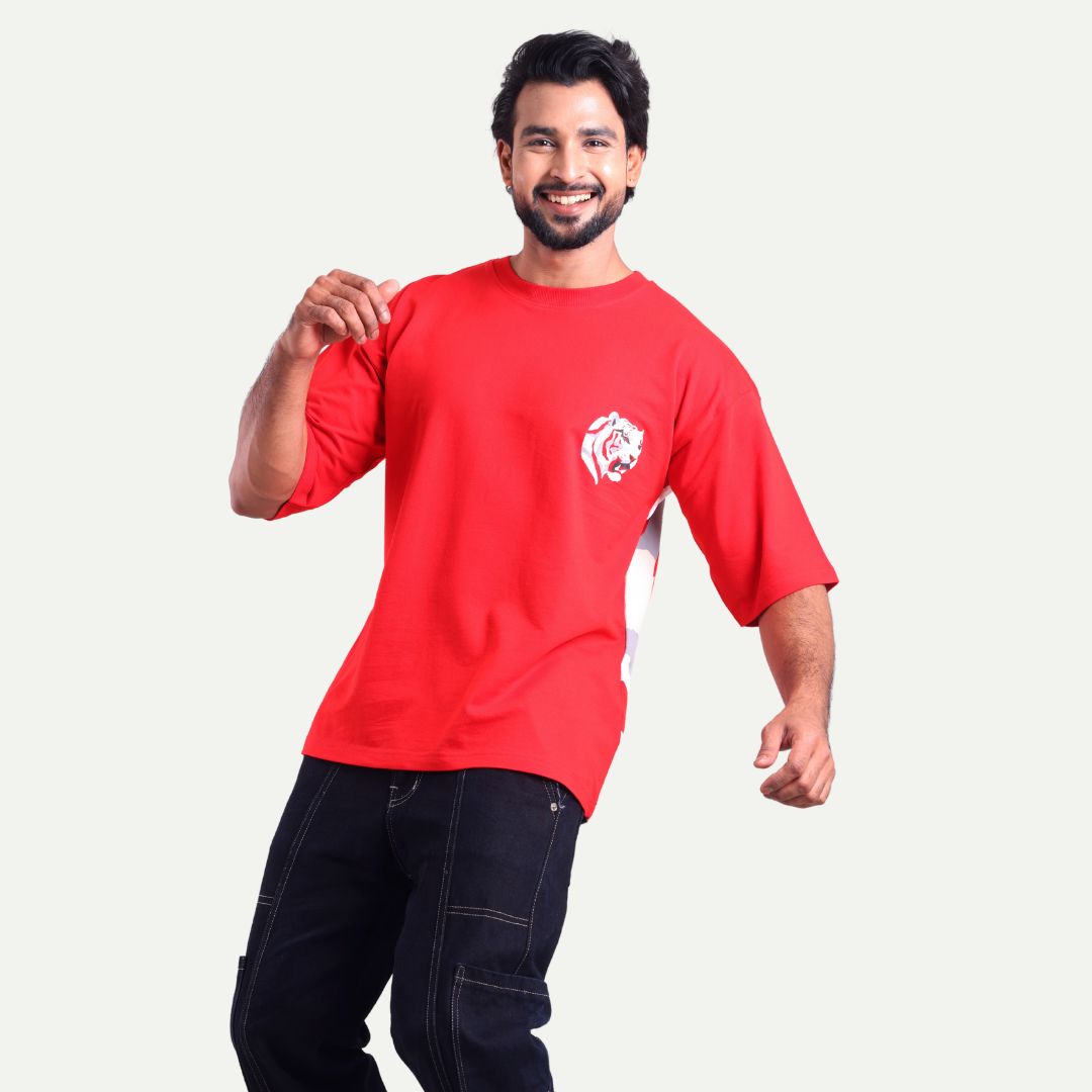 Men's Oversized Graphic T-Shirt - Tiger Edition