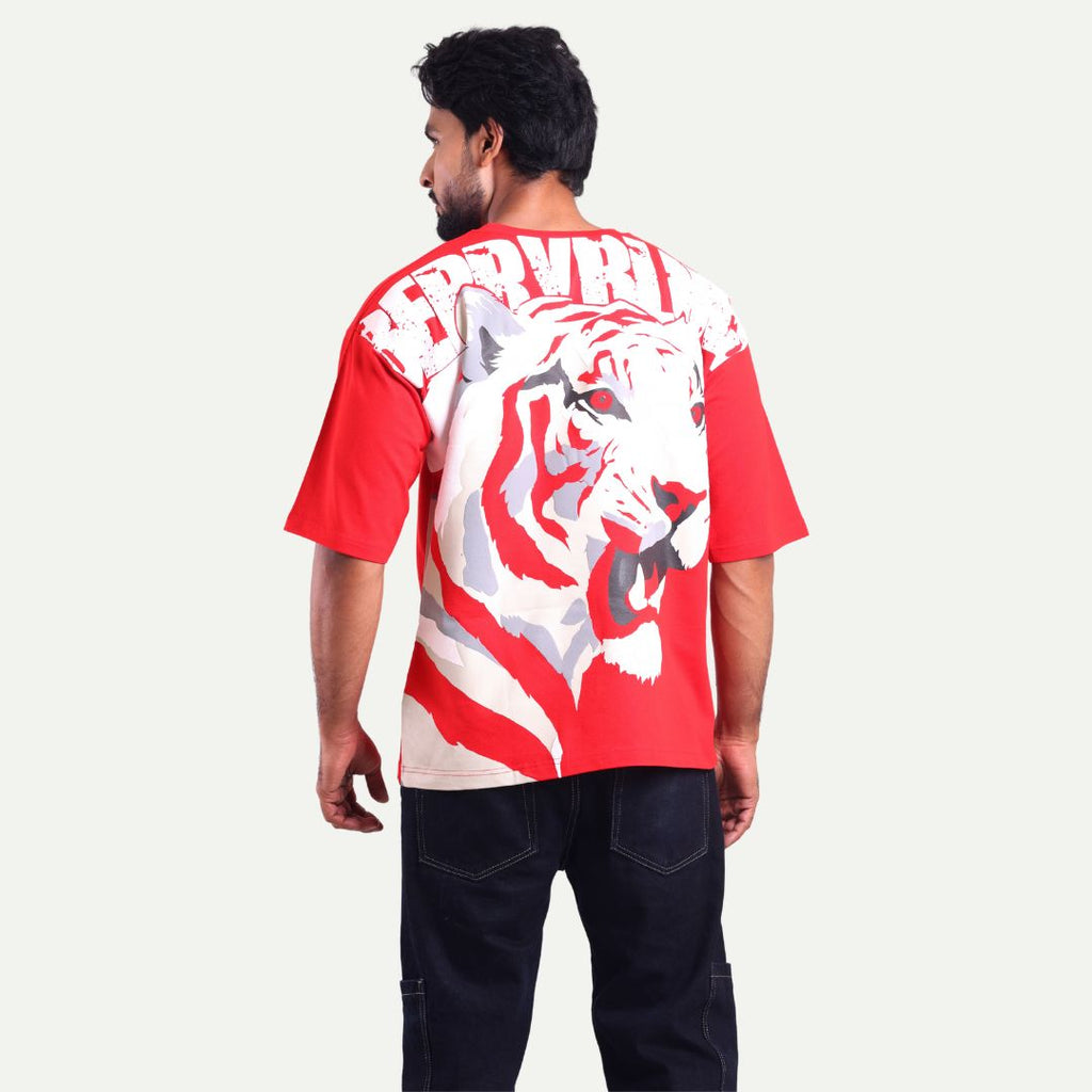 Men's Oversized Graphic T-Shirt - Tiger Edition