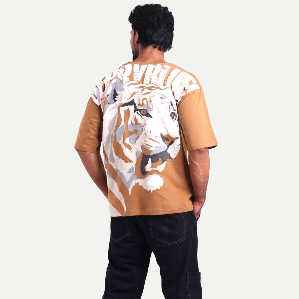 Men's Oversized Graphic T-Shirt - Tiger Edition