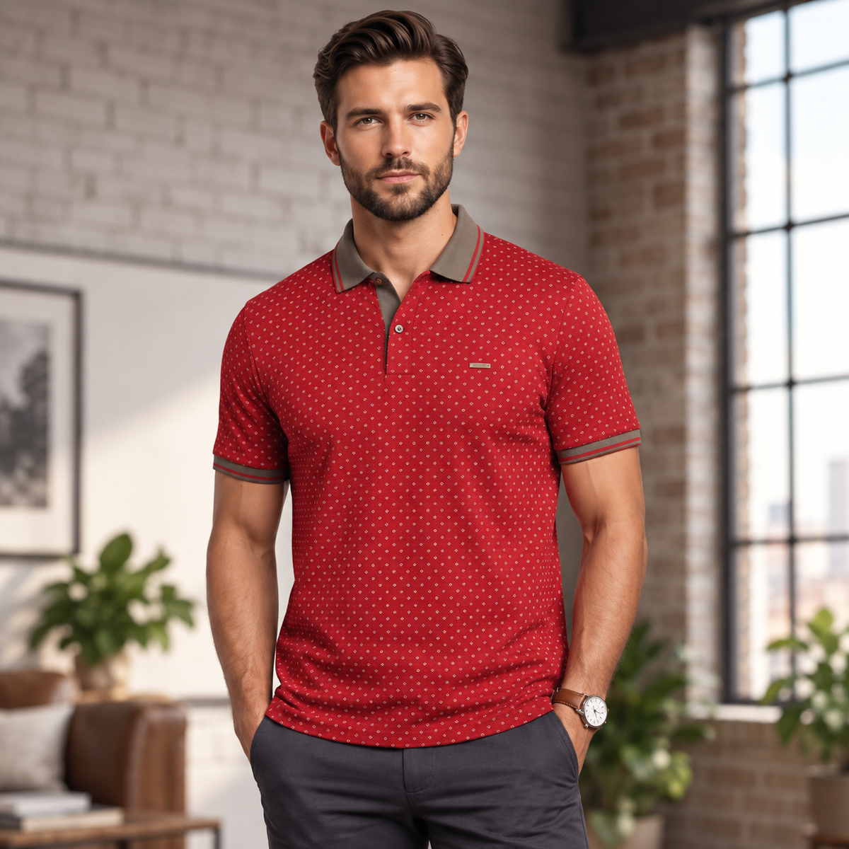 Classic Dot Polo T-Shirt