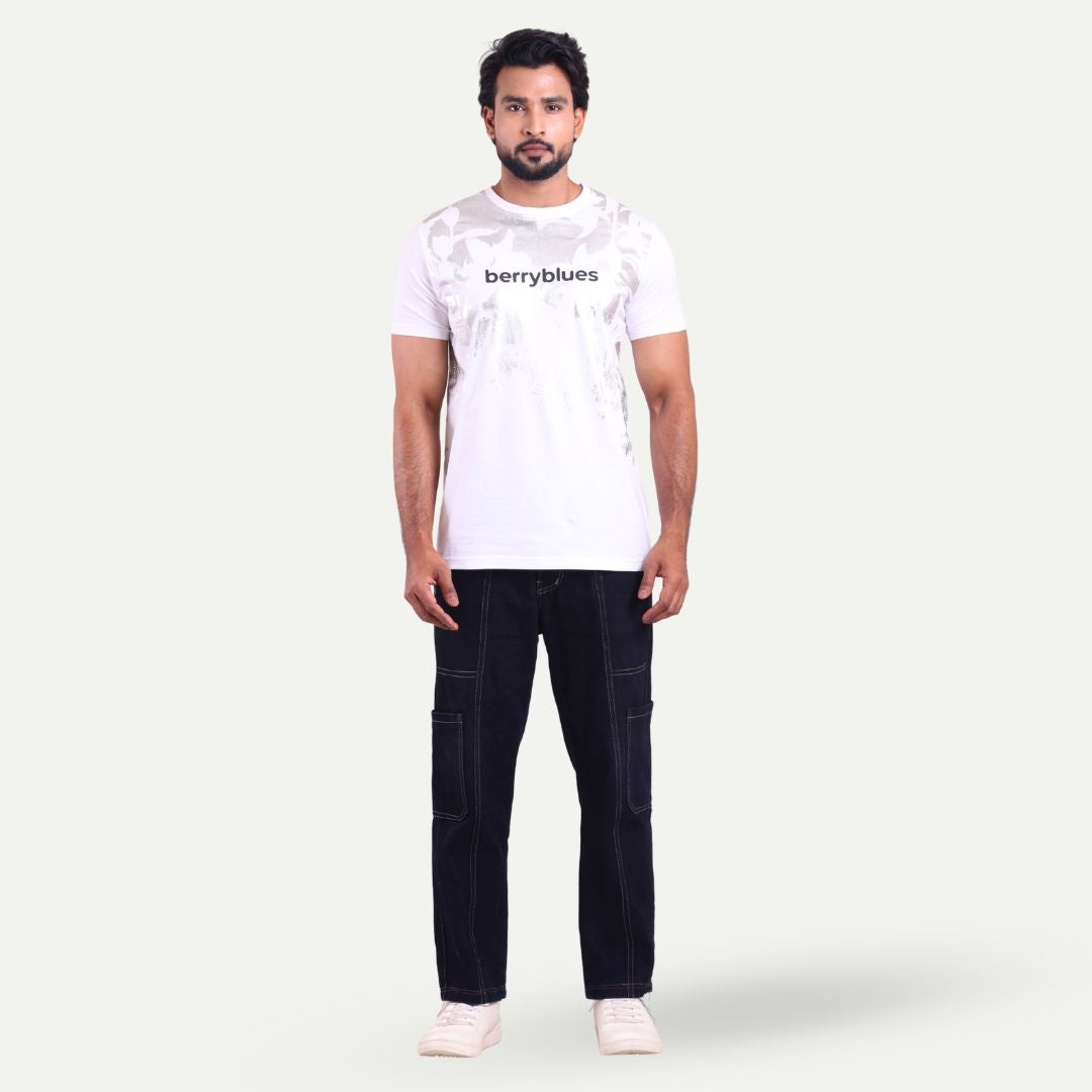 Men's Printed Round Neck T-Shirt - Logo Street Graphic