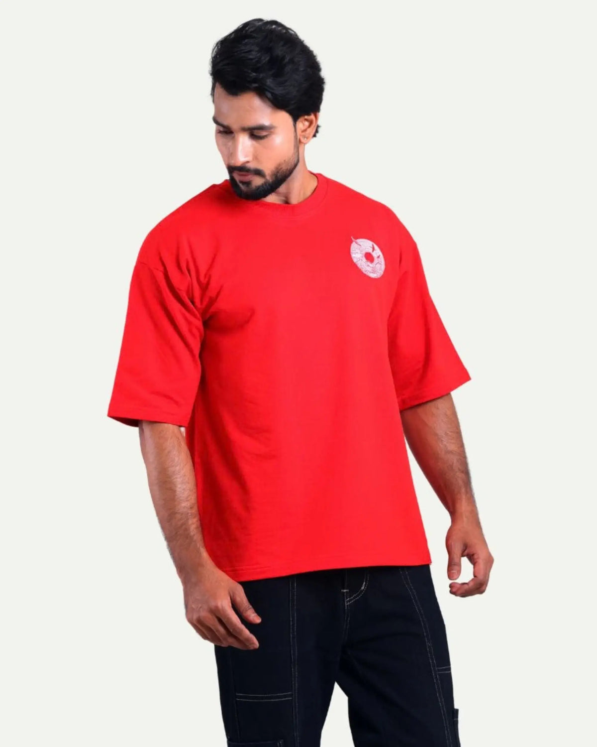 Men's Oversized Graphic T-Shirt - Ocean Emblem