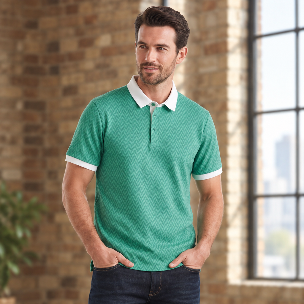 Heritage Micro-Print Polo T-Shirt