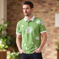 Maple Leaf Printed Polo T-Shirt