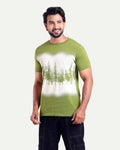 Men's Printed Round Neck T-Shirt - Forest Graphic
